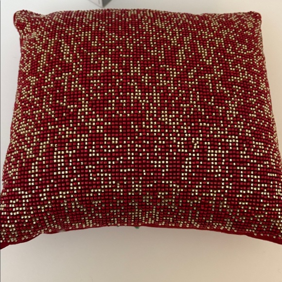 Threshold Mini Square Beaded Throw Pillow Red - Picture 1 of 2